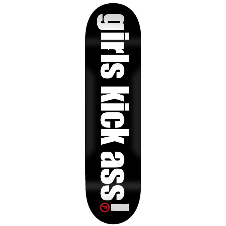 FS Girls Kick Ass 8.25" Deck (Black) - Skateboard - Decks