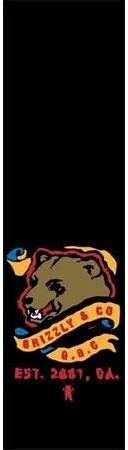 Grizzly Asphalt Black Grip Sheet - Skateboard - Griptape