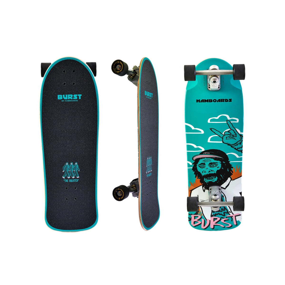 Hamboard Burst Surfskate "Deep River " - Squatch 32" - Surfskate - Completes