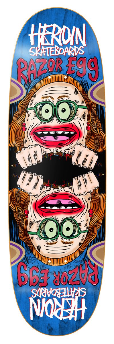 Heroin Auntie Razoregg 9.75" Deck - Skateboard - Decks