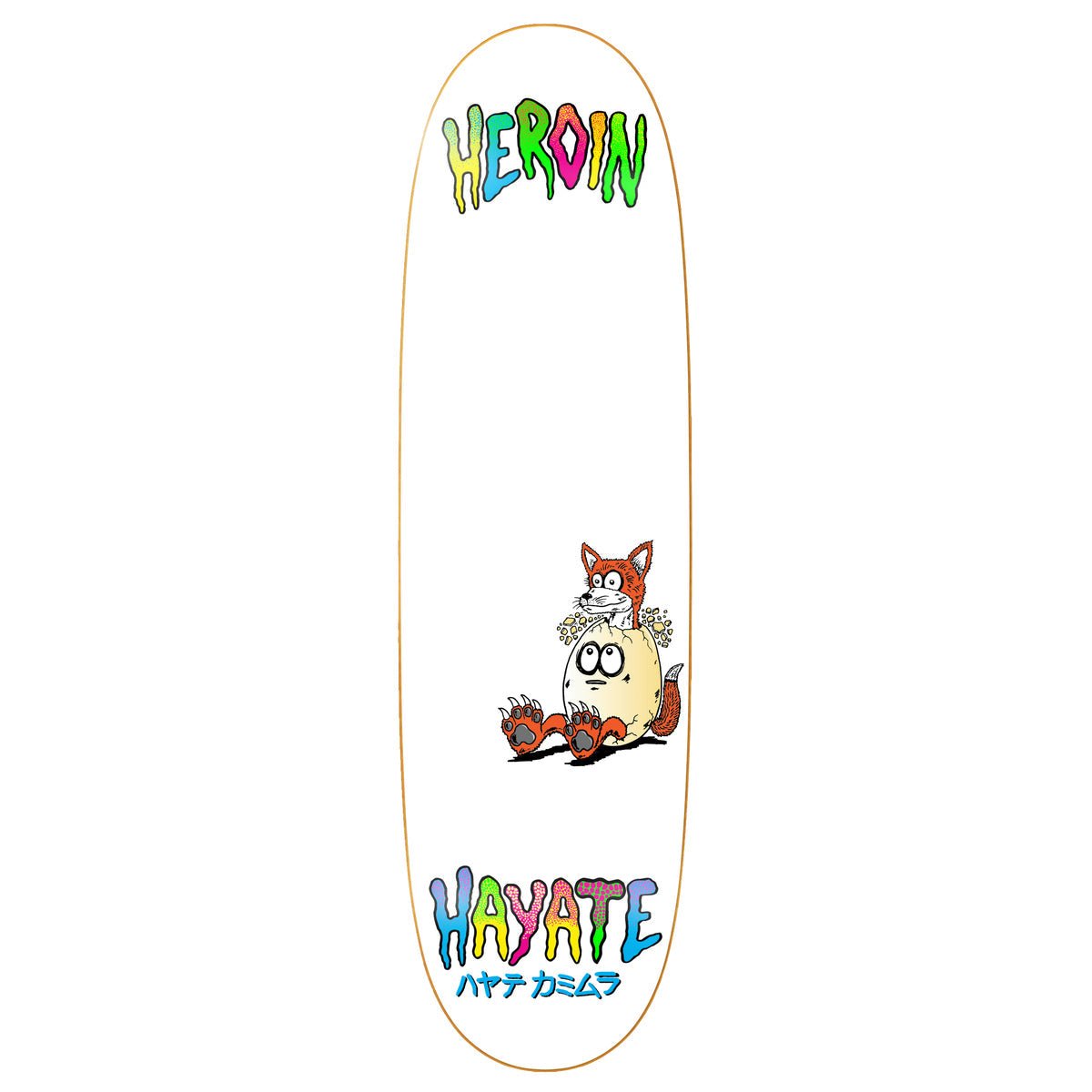 Heroin Hayate Fox Egg 8.75" Skateboard Deck - Skateboard - Decks