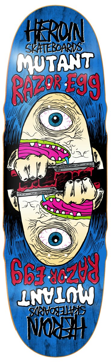 Heroin Mutant Razoregg 9.5" Deck - Skateboard - Decks