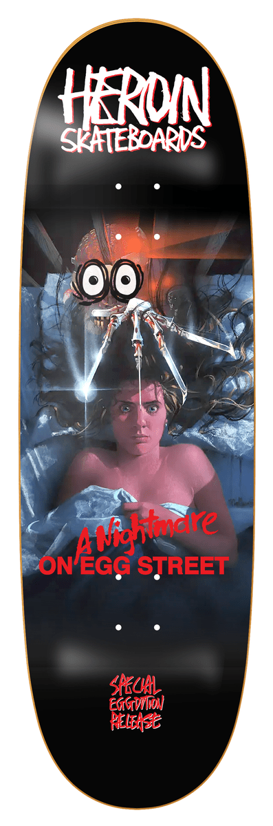 Heroin Nightmare On Egg Street 9.875" Deck - Skateboard - Decks