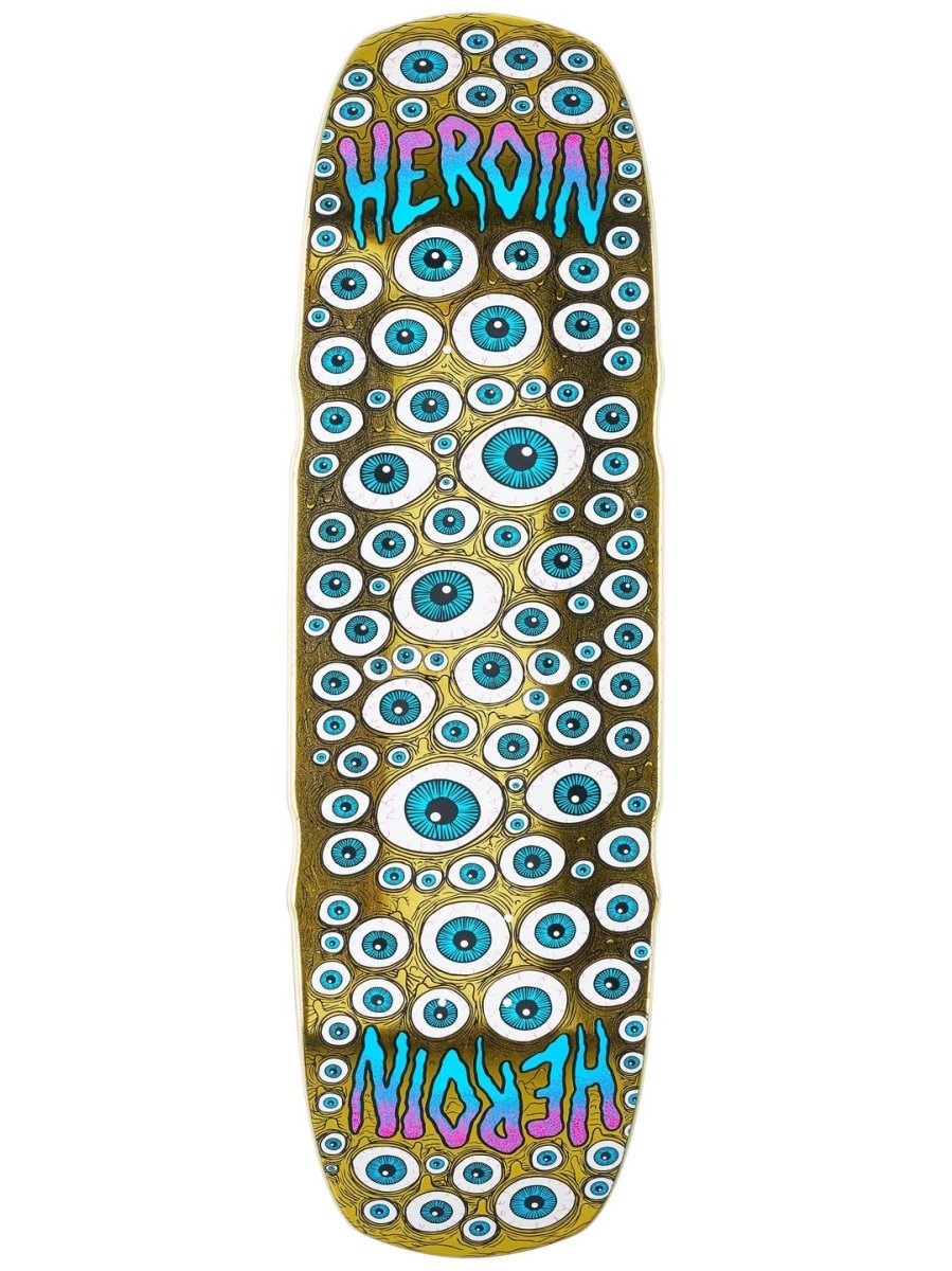 HEROIN Seeing Double 9.5" Mutated Gold Shovel Symmetrical Skateboard Deck - Skateboard - Decks