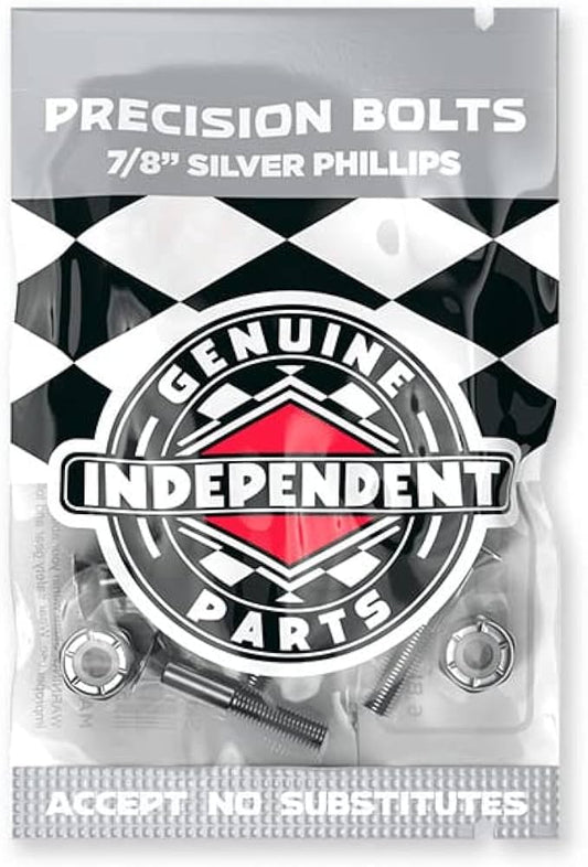 Independent Cross Bolts (Black/Silver) 7/8" Phillips - Skateboard - Hardware