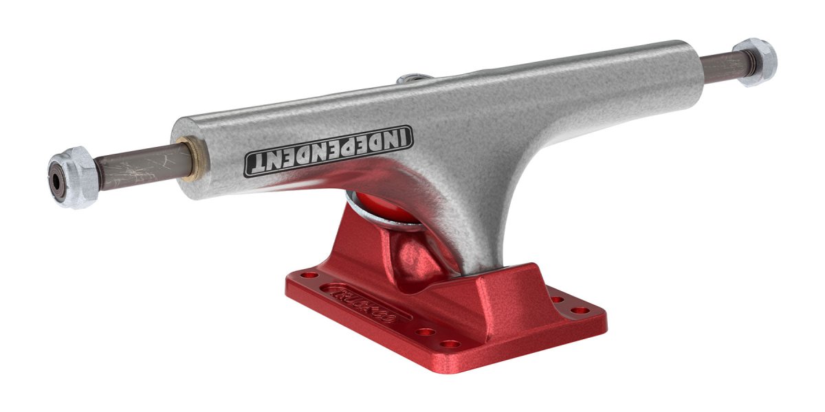 Indy Stage 4 215 Hollow Bar Logo Sil / Ano Red Trucks - Skateboard - Trucks