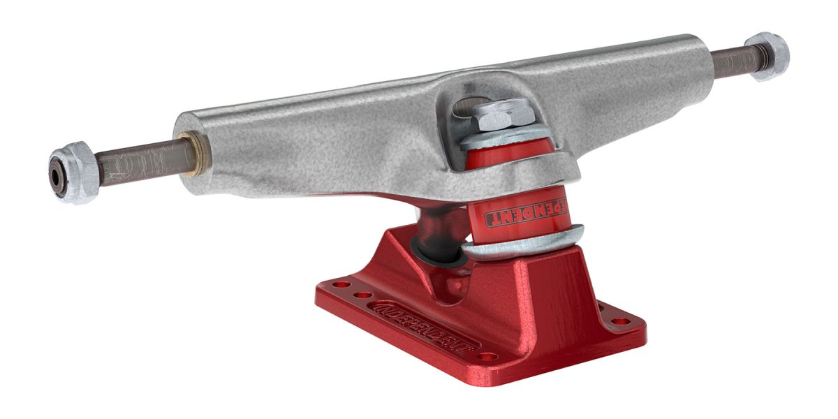 Indy Stage 4 215 Hollow Bar Logo Sil / Ano Red Trucks - Skateboard - Trucks
