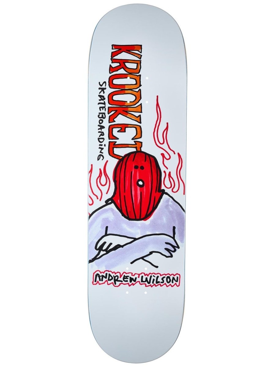 Krooked Wilson Fire Mask 8.75" Deck Wb:14.62" - Skateboard - Decks