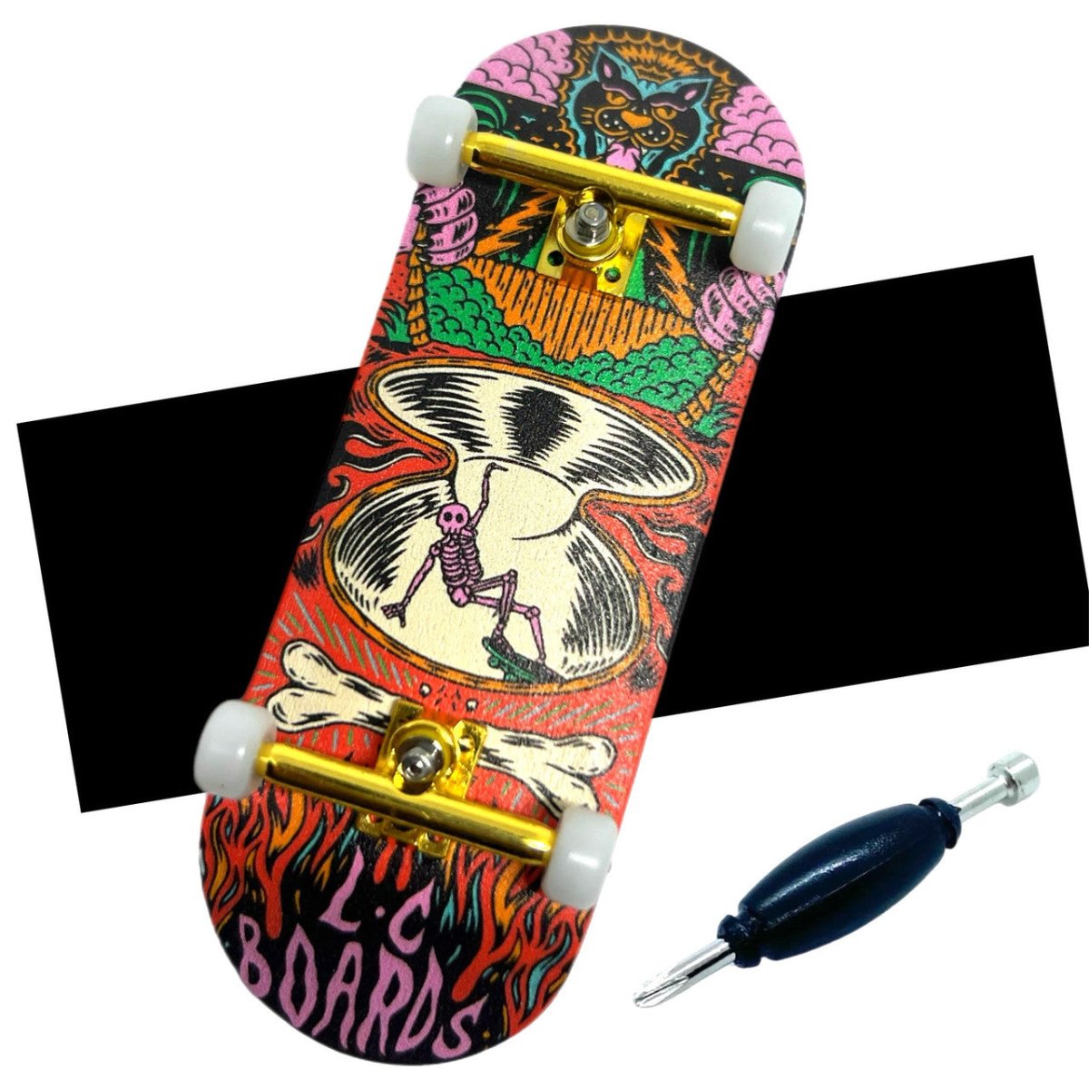 LC Boards Bones 34mm FB Complete - Fingerboard - FB Complete