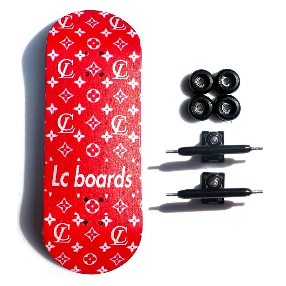 LC Boards Red LV 34mm FB Complete - Fingerboard - FB Complete