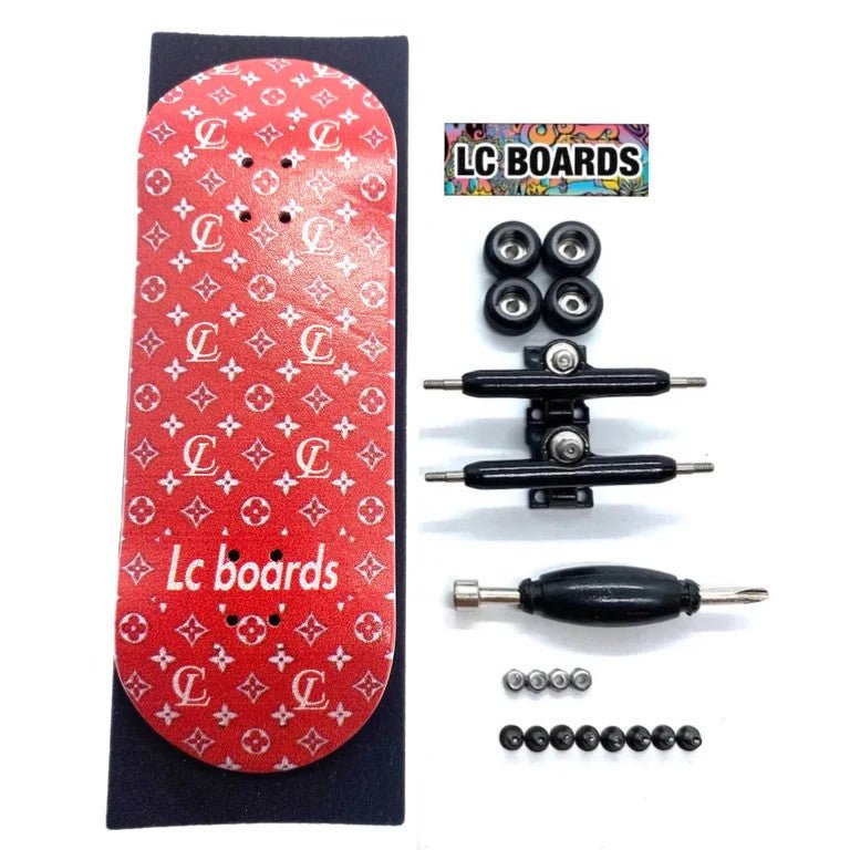 LC Boards Red LV 34mm FB Complete - Fingerboard - FB Complete