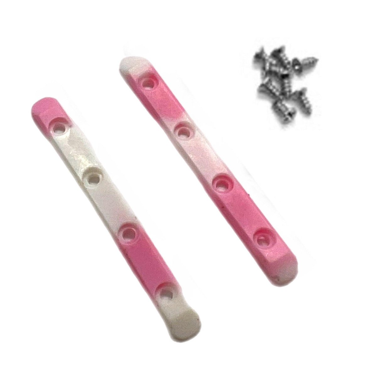 LC Boards Swirl Board Rails (Pink/White) - Fingerboard - FB Accessories