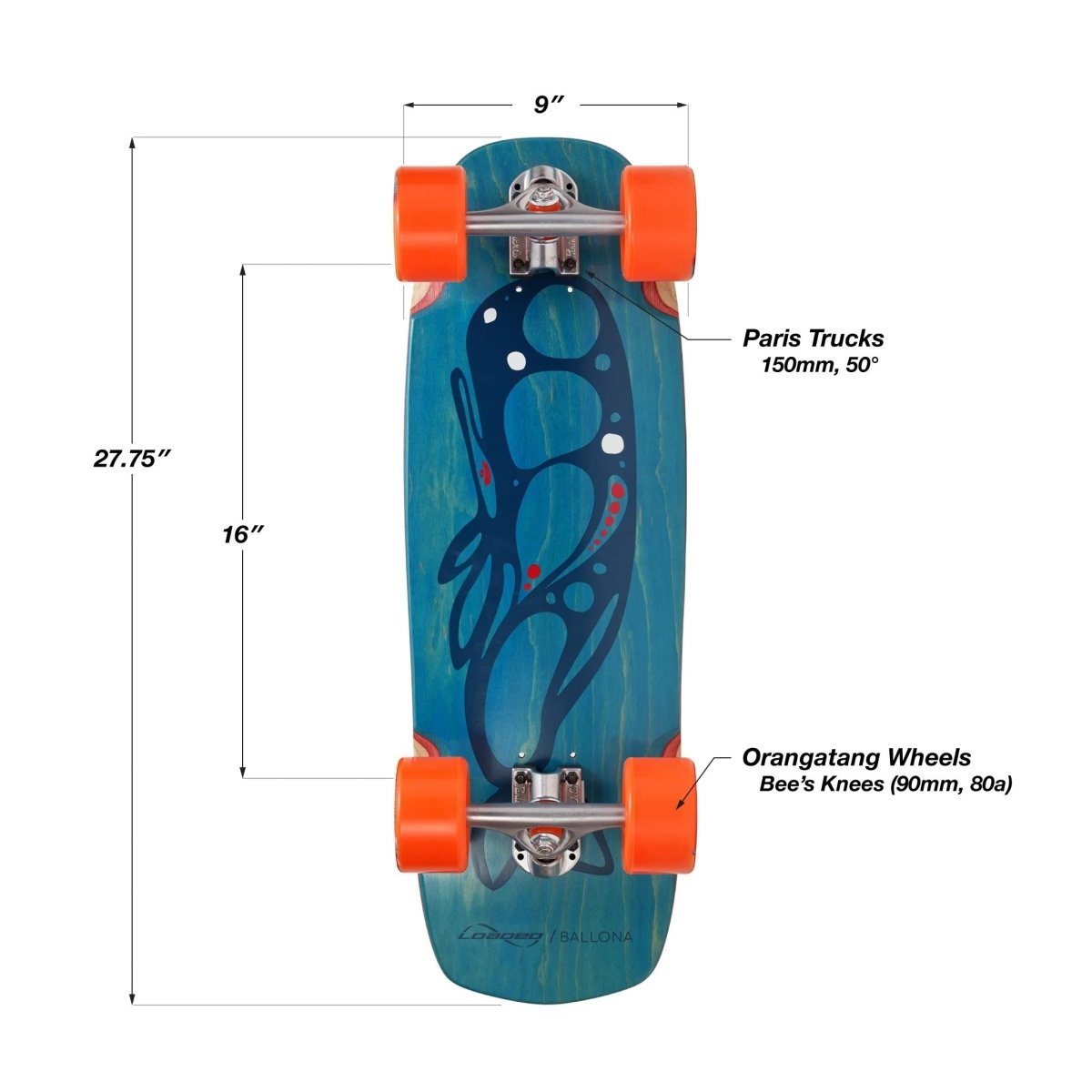 Loaded Custom Moby Rumblebee 27.75" Complete - Cruiser - Completes