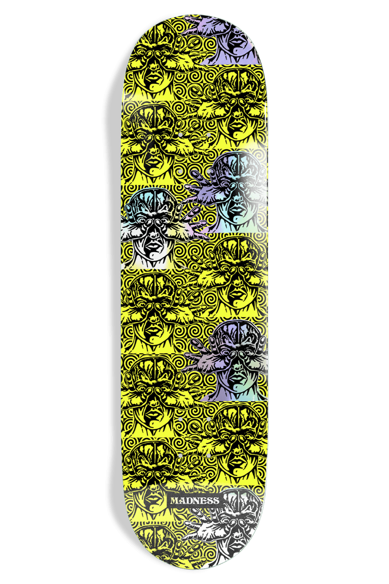 Madness Repeat Offender 8.5" R7 Skateboard Deck (Yellow/Holographic) - Skateboard - Decks