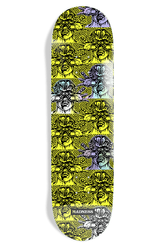Madness Repeat Offender 8.5" R7 Skateboard Deck (Yellow/Holographic) - Skateboard - Decks
