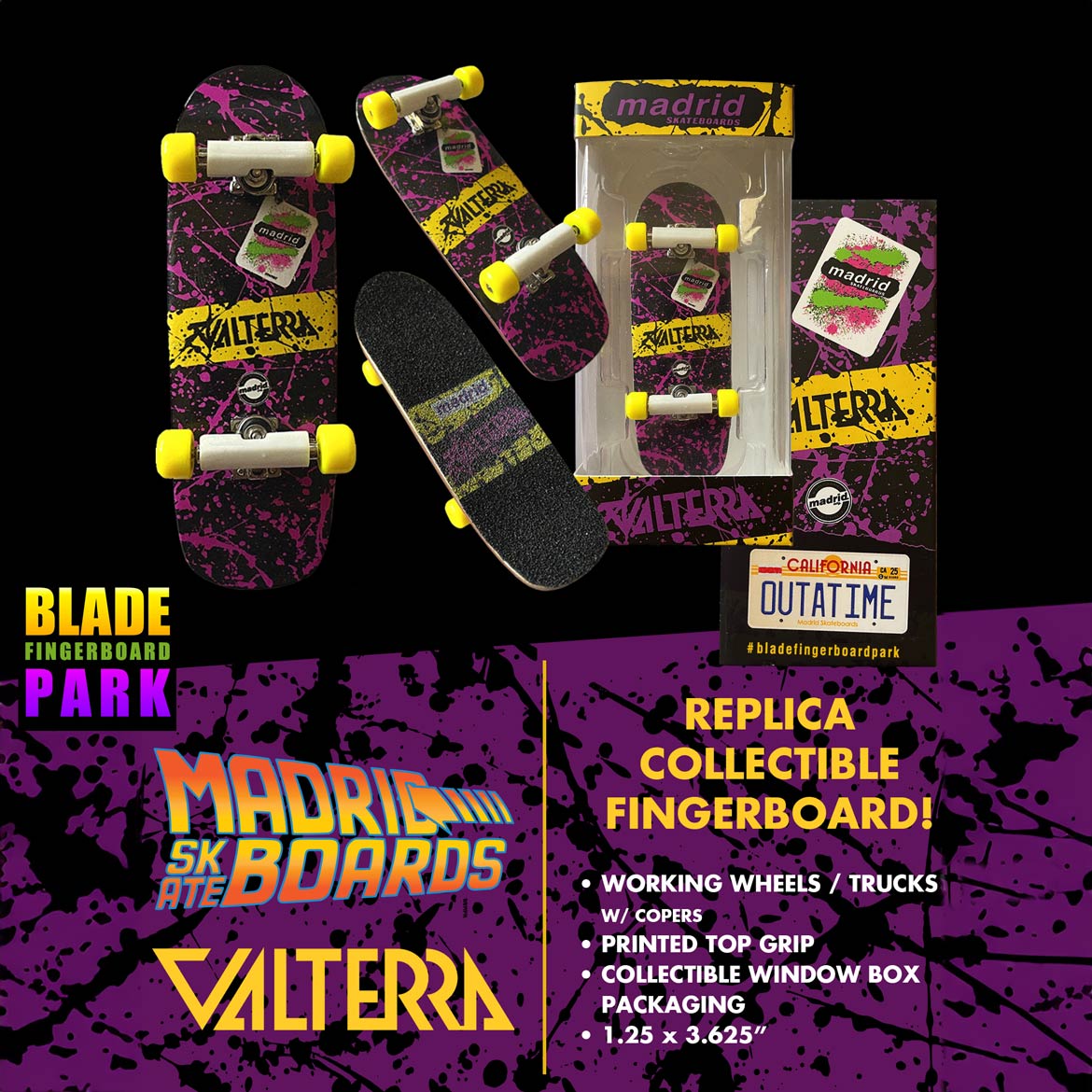 Madrid Valterra 40th Replica Fingerboard - Fingerboard - FB Decks