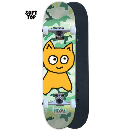 Meow Big Cat Camo Green 6.5 Soft Top Complete - Skateboard - Completes