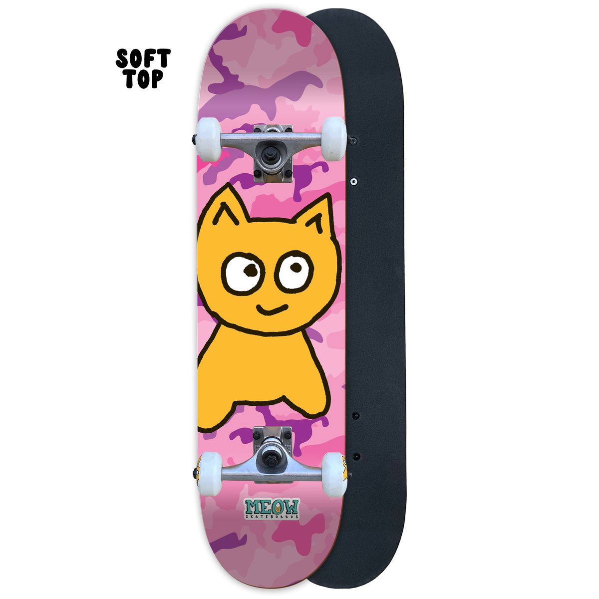 Meow Big Cat Camo Pink 6.75 Soft Top Complete - Skateboard - Completes