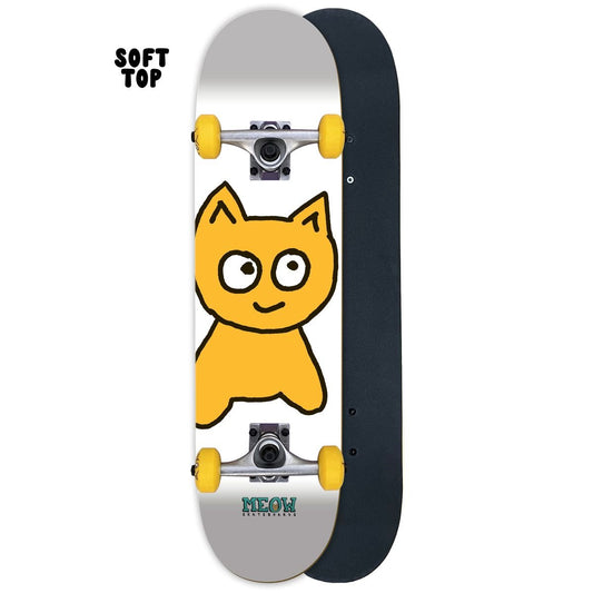Meow Big Cat White 7.0 Soft Top Complete - Skateboard - Completes
