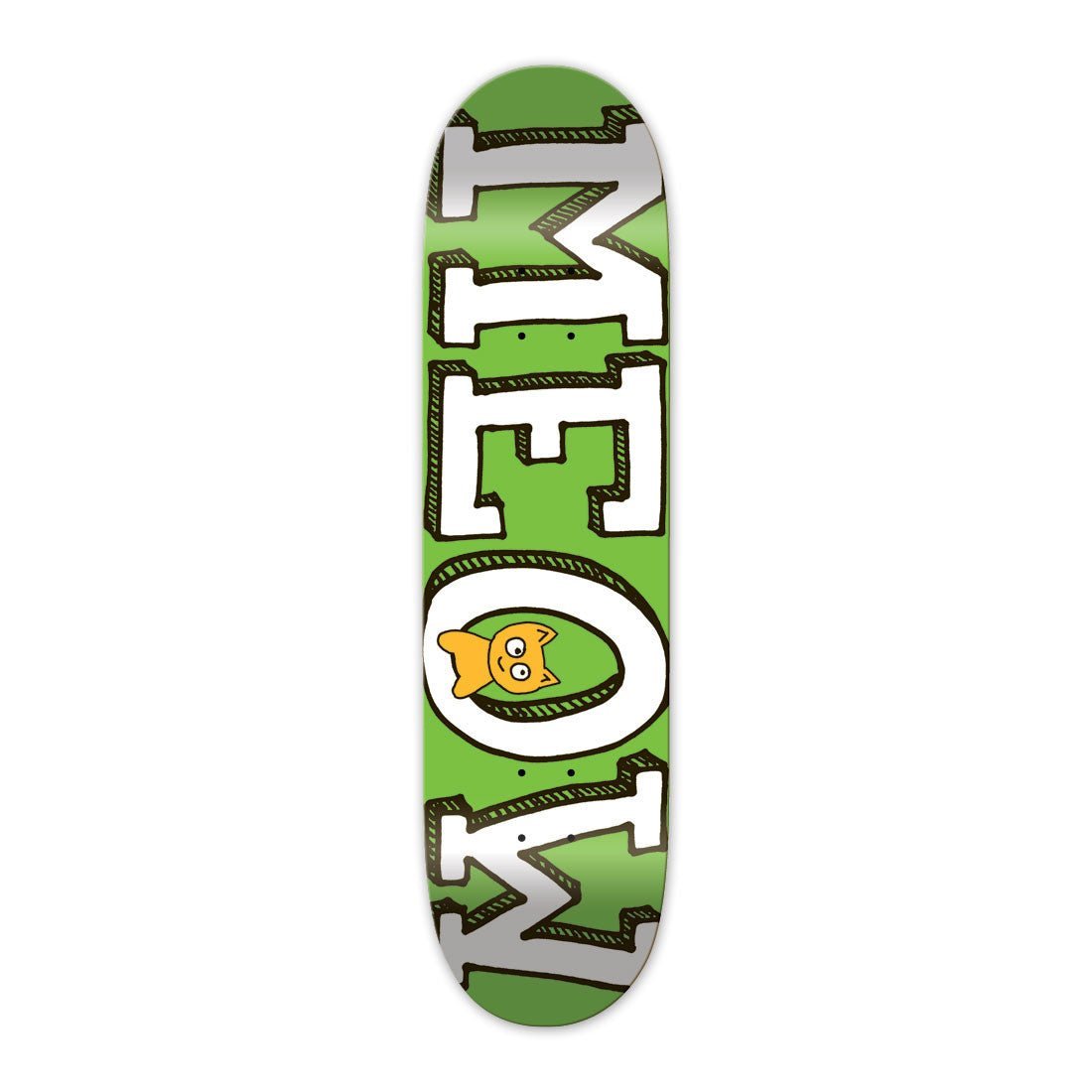 MEOW LOGO DECK GREEN 8.25 - Skateboard - Decks