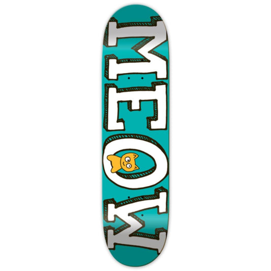 MEOW Logo Teal 7.0 Deck - Skateboard - Decks