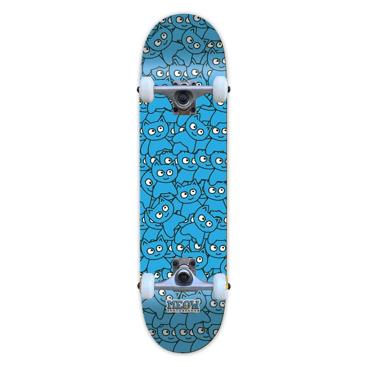 Meow Sticker Pile CMYK Cyan 8.25" Complete - Skateboard - Completes