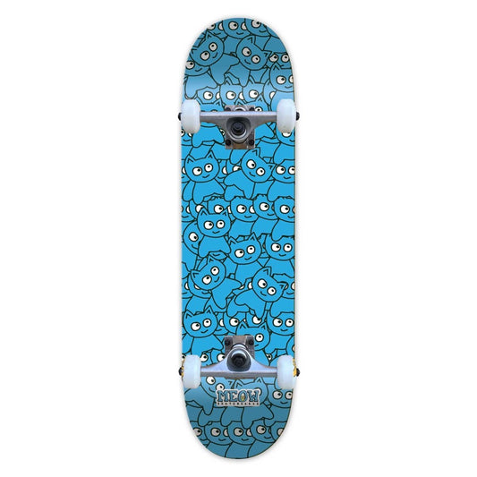 Meow Sticker Pile CMYK Cyan 8.25" Complete - Skateboard - Completes