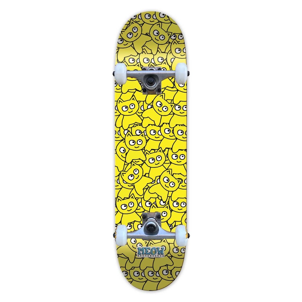 Meow Sticker Pile CMYK Yellow 6.75" Complete - Skateboard - Completes