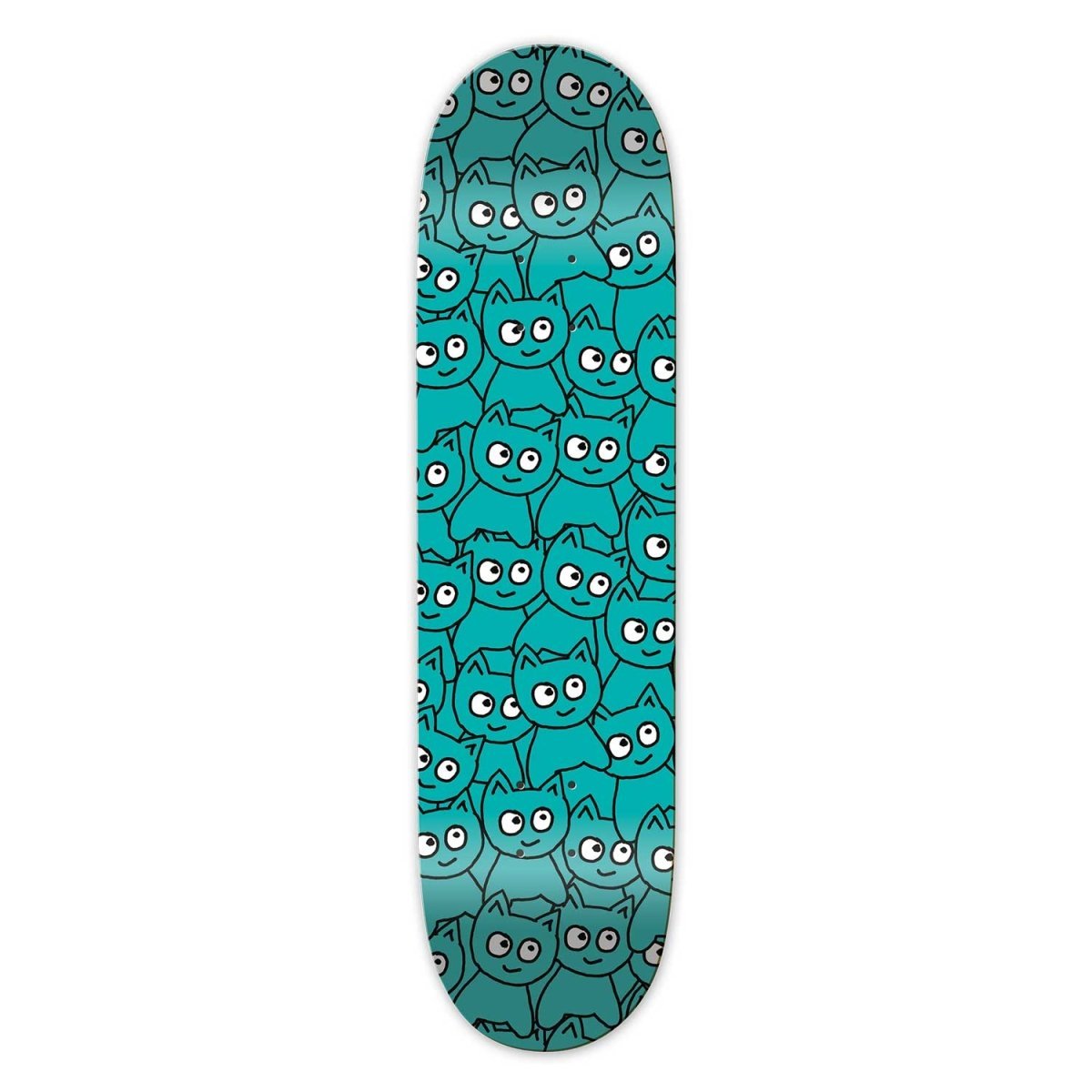 MEOW Sticker Pile (Teal) 7.0 Deck - Skateboard - Decks