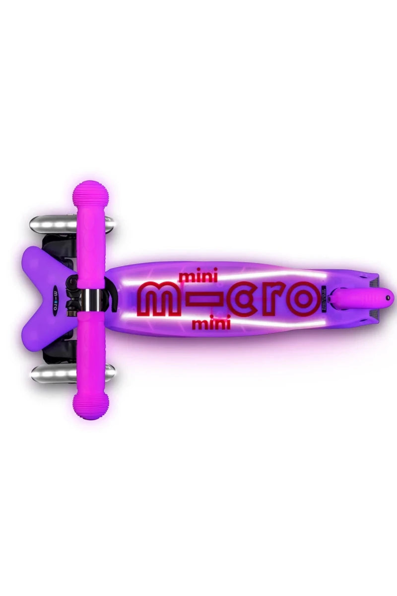 Micro Mini Deluxe GLOW LED Frosty Pink Scooter - 