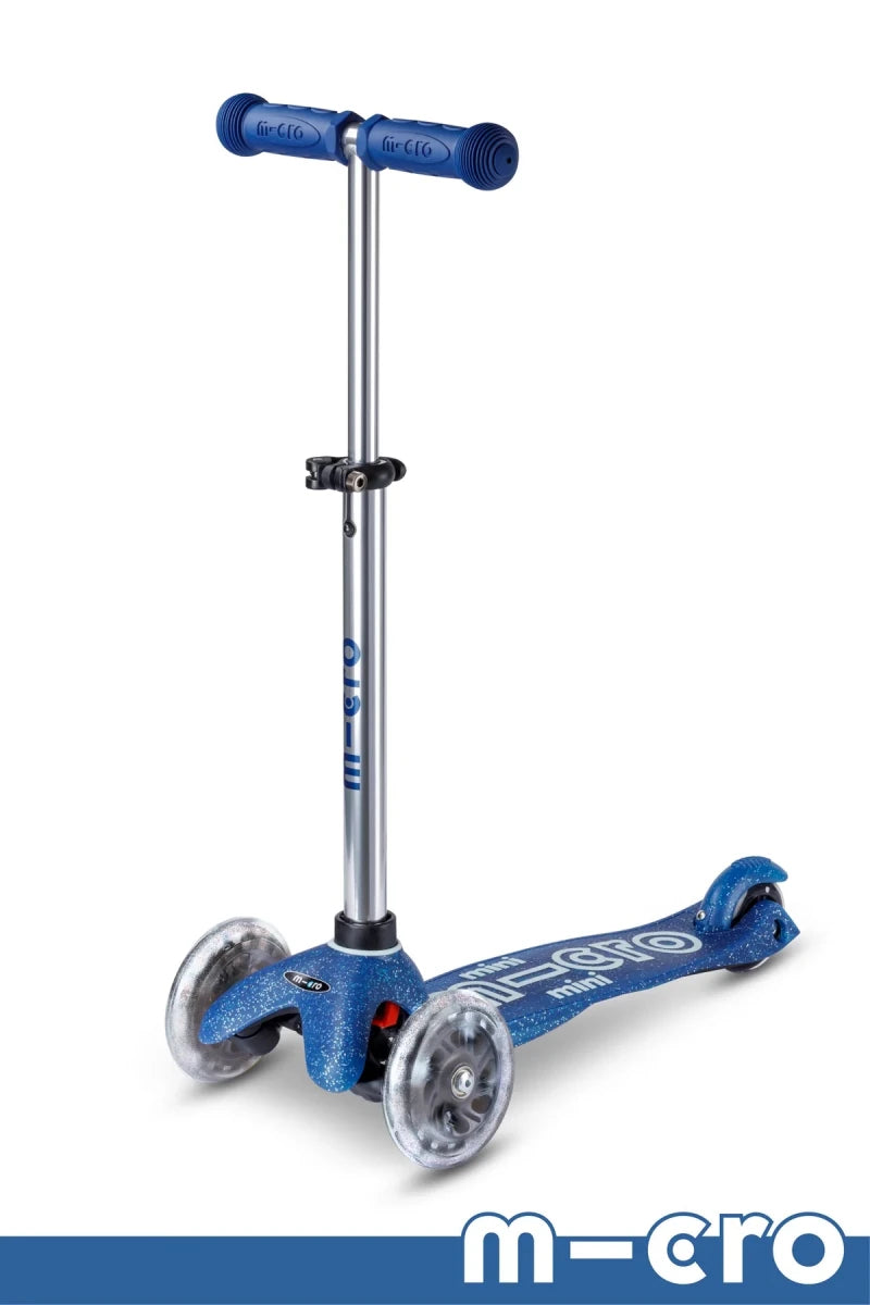Micro Mini Deluxe LED Galaxy Glitter Navy Scooter - 