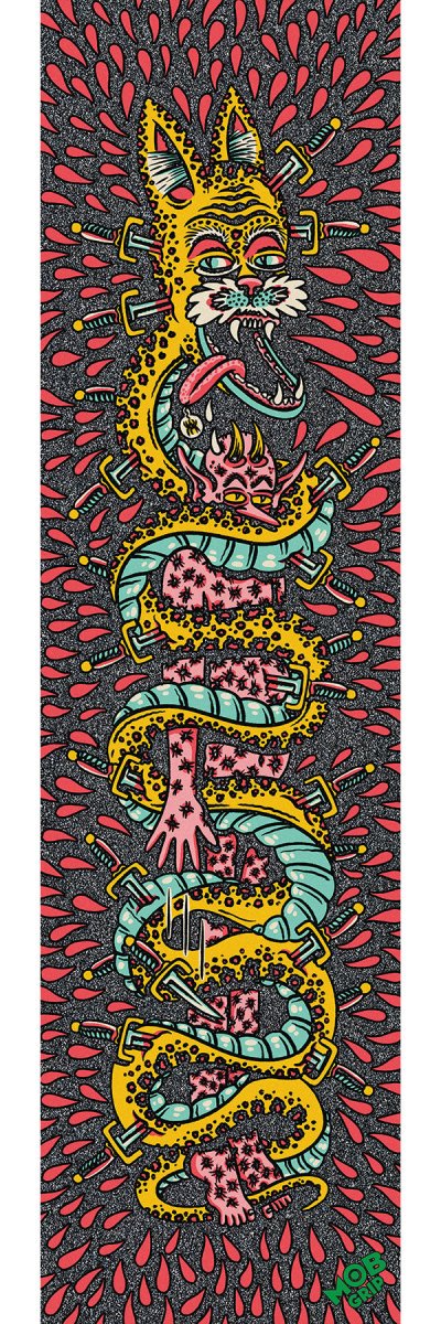 Mob Crabe Cat Snake Grip Tape 9" - Skateboard - Griptape