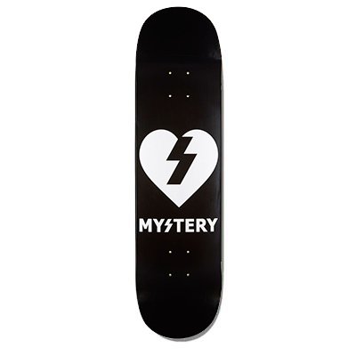 Mystery Heart Black - 8.5 Deck - Skateboard - Decks