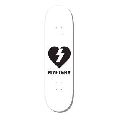Mystery Heart White - 8.25 Deck - Skateboard - Decks
