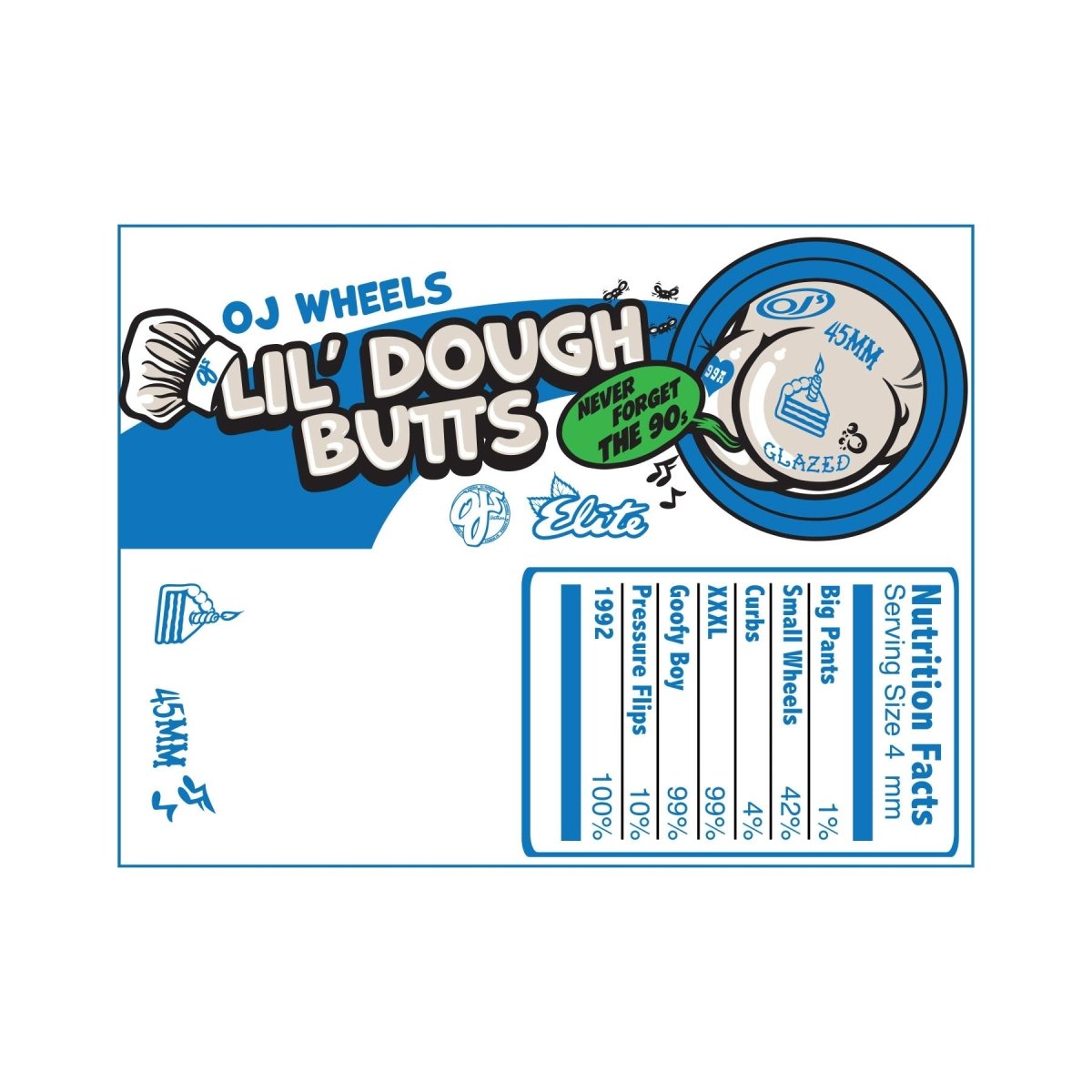 OJ 45mm Lil Dough Butts Mini Chubbies 99a - Skateboard - Wheels