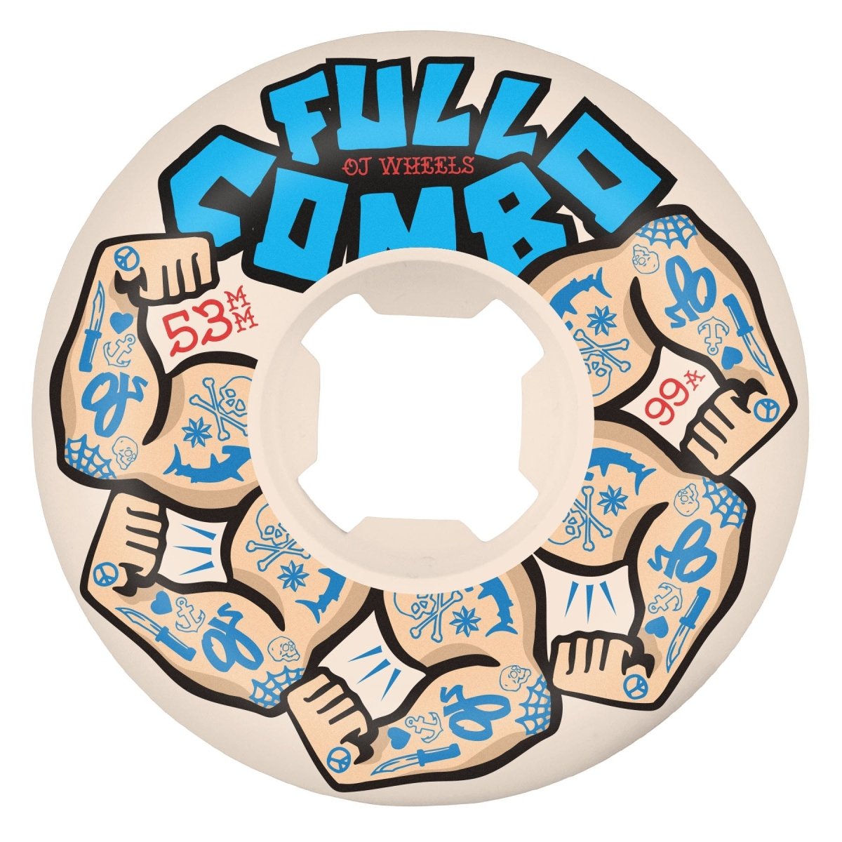 OJ 53mm Team Elite 99a Full Combo Skateboard Wheels - Skateboard - Wheels