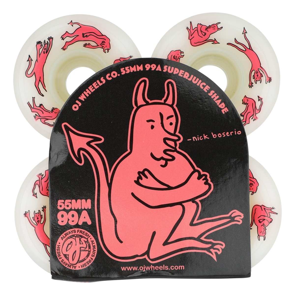 OJ 55mm Nick Boserio Little Devils 99a Juice Shape - Skateboard - Wheels