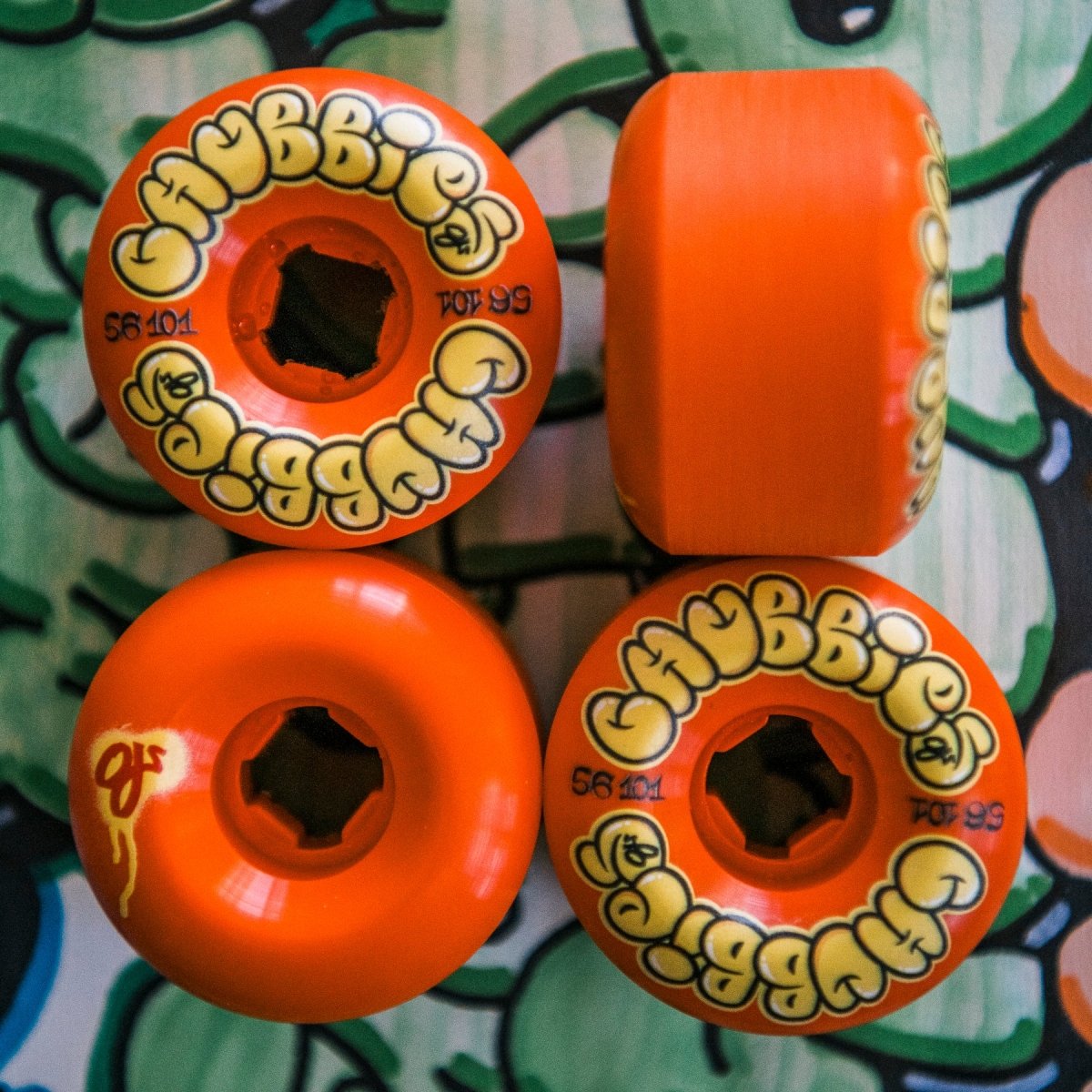 OJ 56mm Throw Ups Chubbies (Red) 101a - Skateboard - Wheels