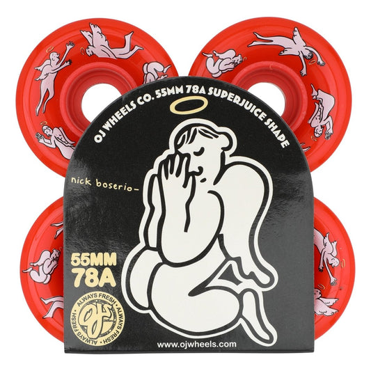 OJ 78a Mini Super Juice 55mm Nick Boserio Holy Angels (Red) - Skateboard - Wheels