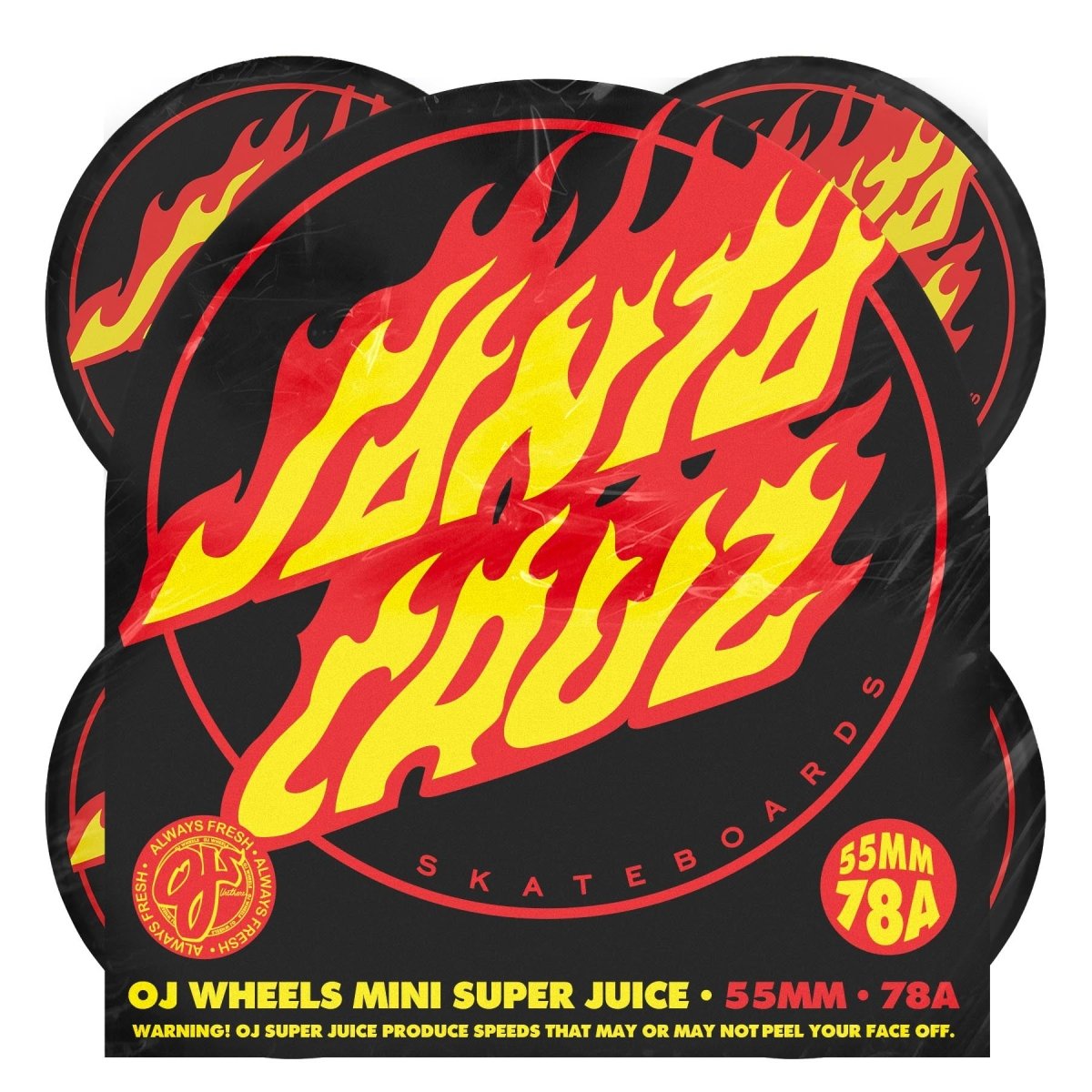 OJ 78a Mini Super Juice 60mm Flame (Black) - Skateboard - Wheels