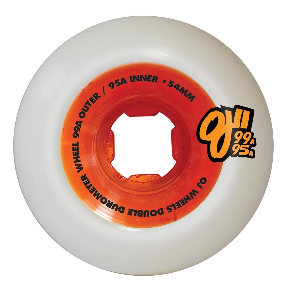 OJ 99a/95a Double Duro White Orange Mini Combo 54mm - Skateboard - Wheels