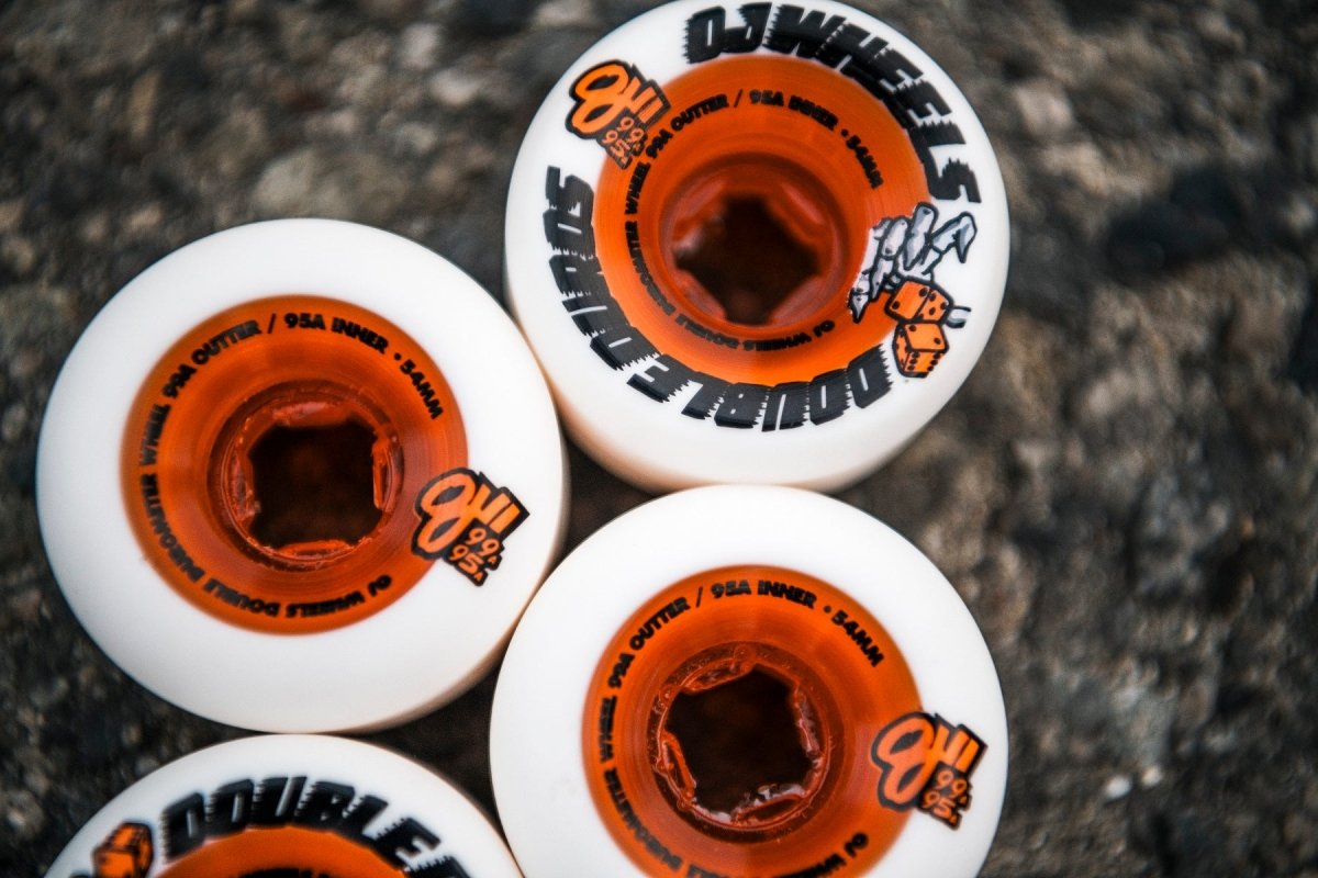 OJ 99a/95a Double Duro White Orange Mini Combo 54mm - Skateboard - Wheels