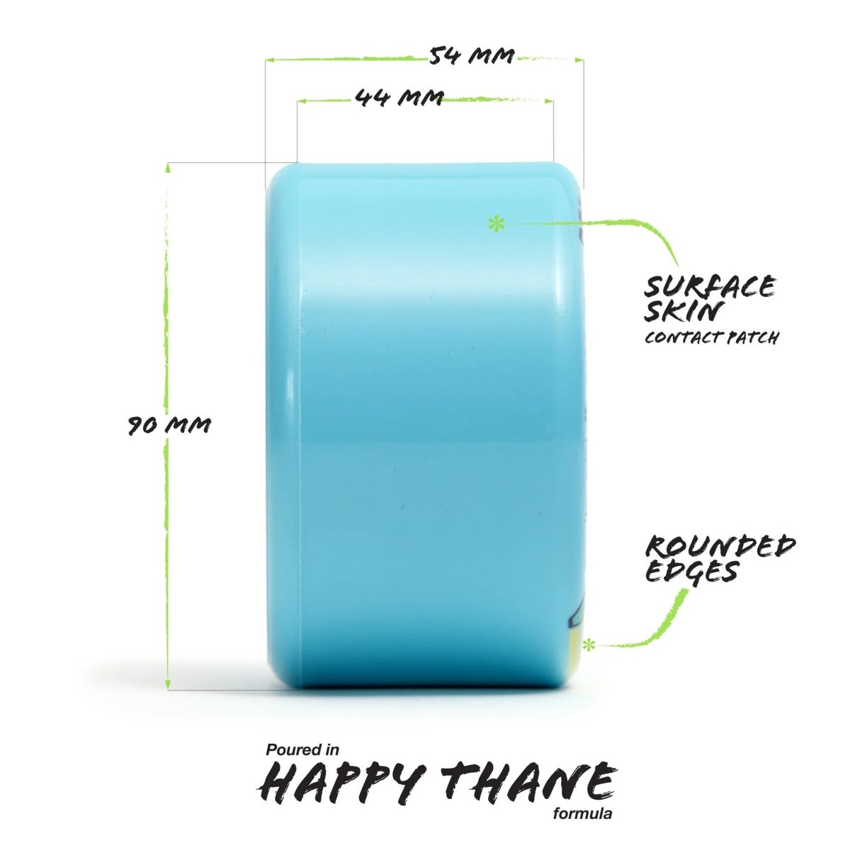 Otang 77a Bee's Knees 90mm (Blue) - Skateboard - Wheels