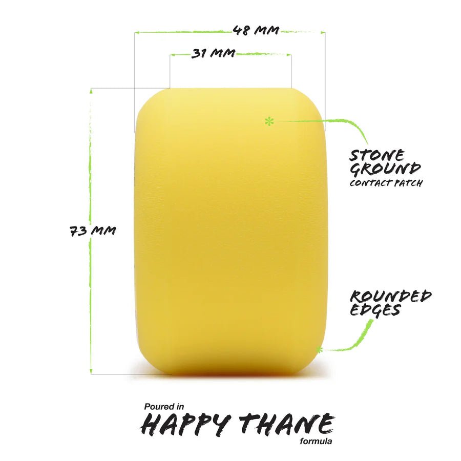 Otang 86a Beefcake 73mm (Yellow) - Skateboard - Wheels