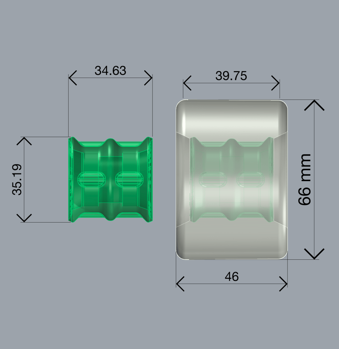 Pantheon 78a Sliders 66mm (Black) - Skateboard - Wheels