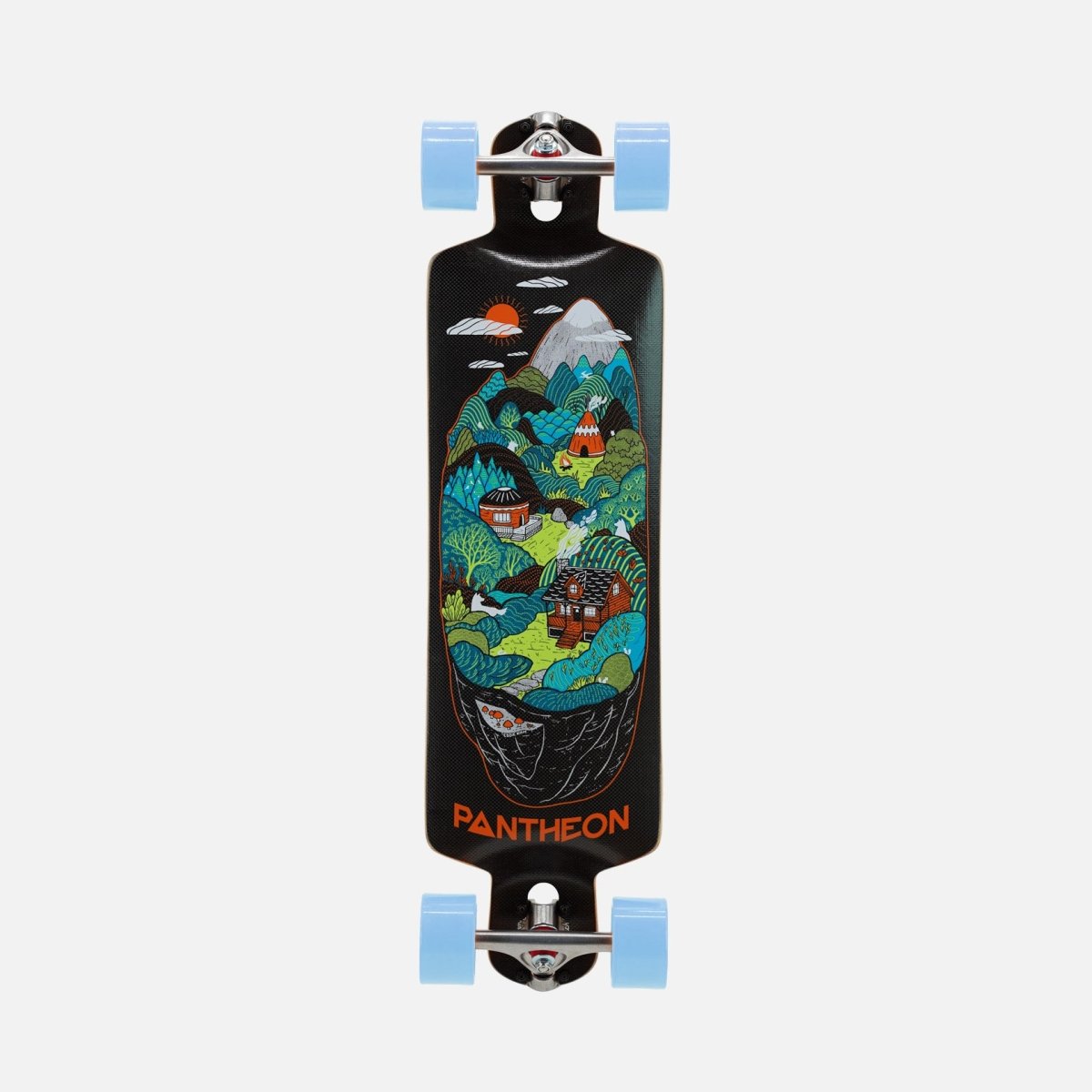 Pantheon Carbon Trip double drop Complete 33.25 - Longboard - Completes