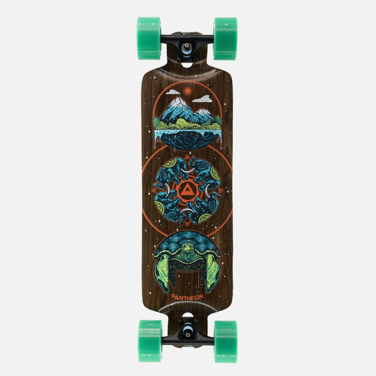 Pantheon Cosmic Turtle Drop Complete 31.5" WB 25.75" (102mm/GreenWheels) - Longboard - Completes