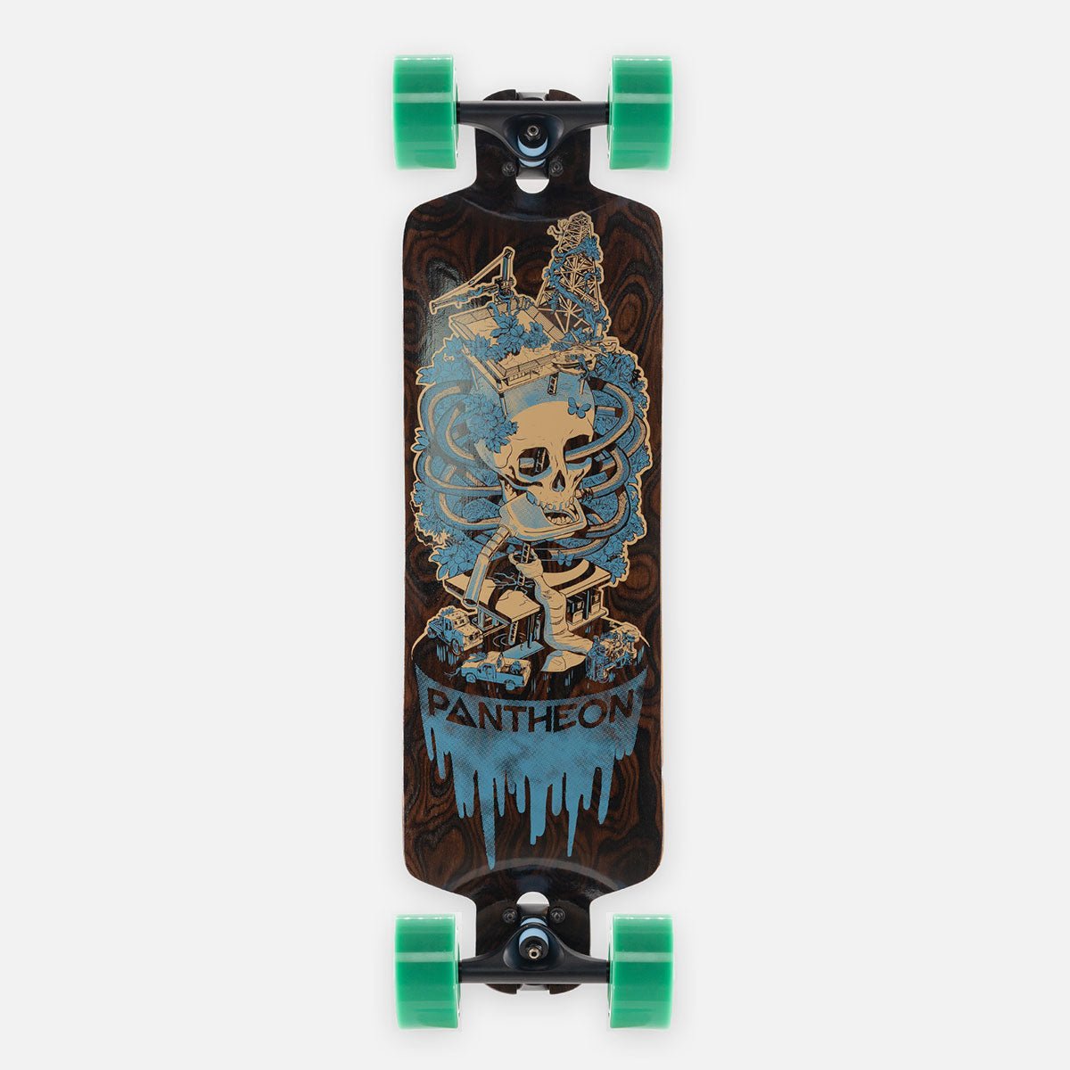 Pantheon Gas Guzzler Drop Complete 31.5" WB 25.75" (102mm/GreenWheels) - Longboard - Completes