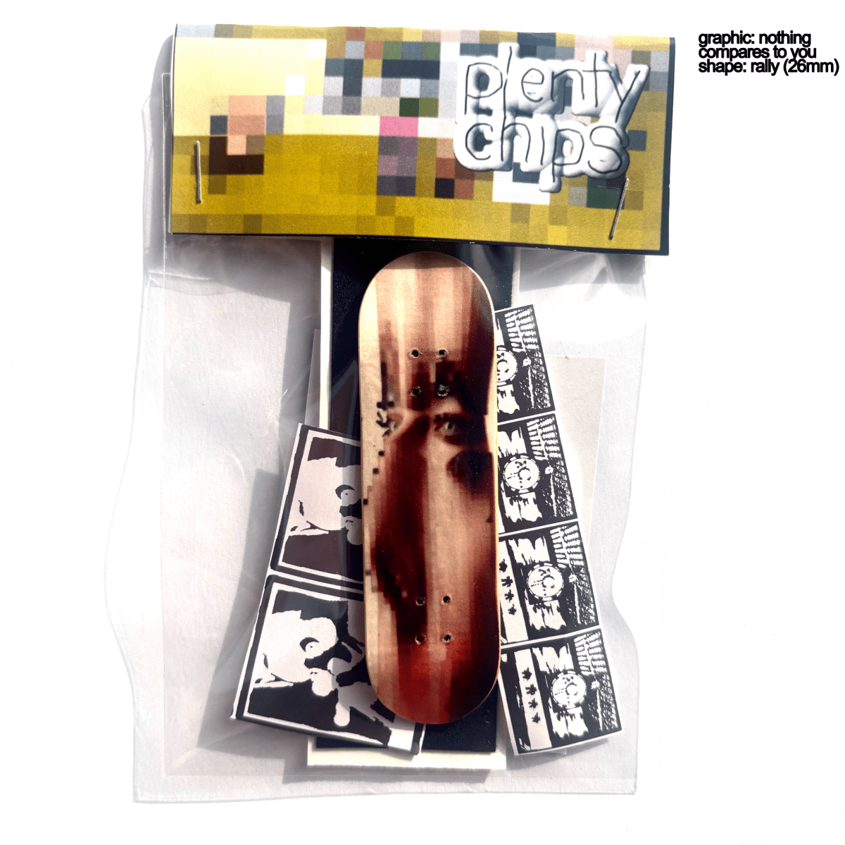 Plentychips 26mm rally - "nothing compares" fingerboard deck - Fingerboard - FB Decks