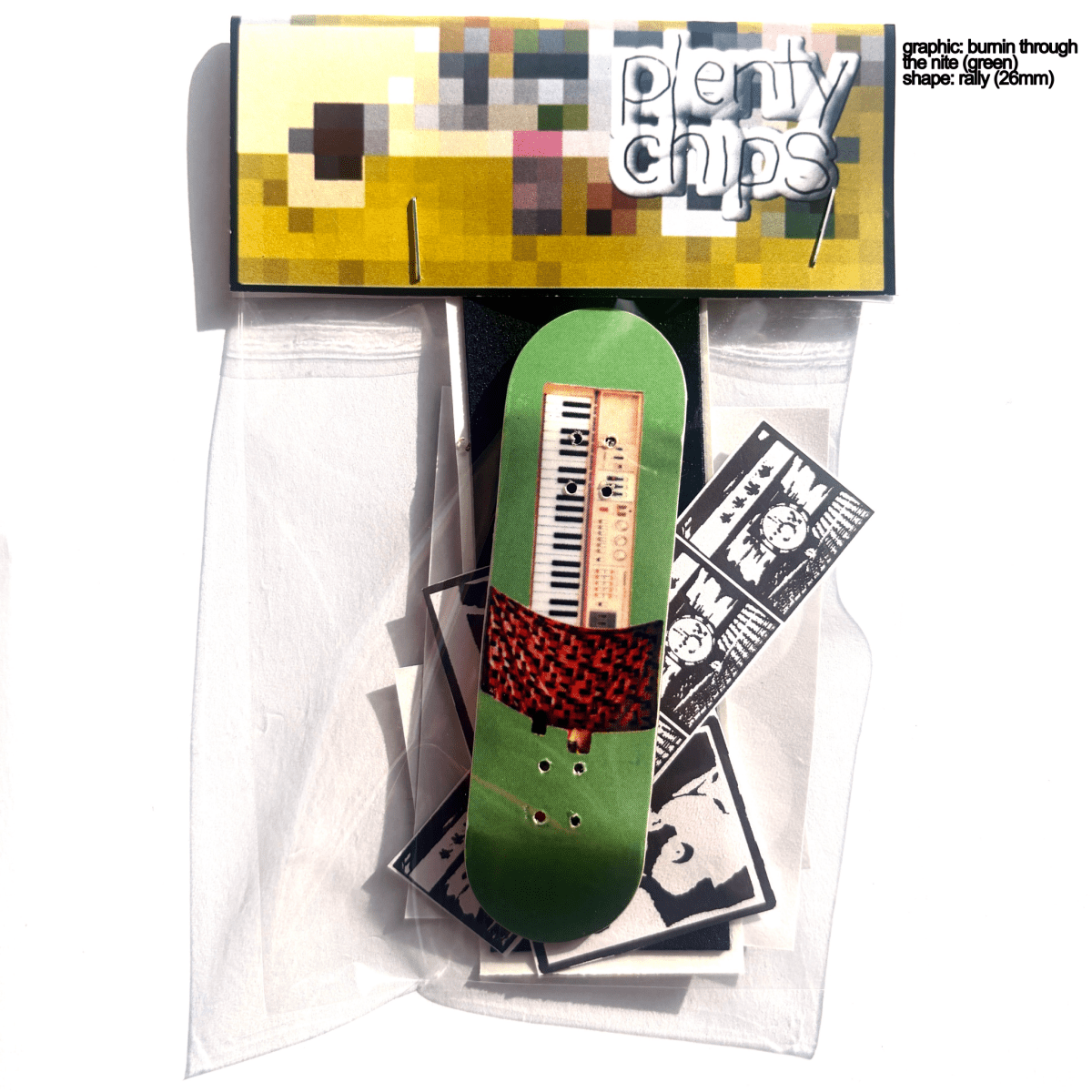 Plentychips 26mm rally - "through the nite" fingerboard deck - Fingerboard - FB Decks
